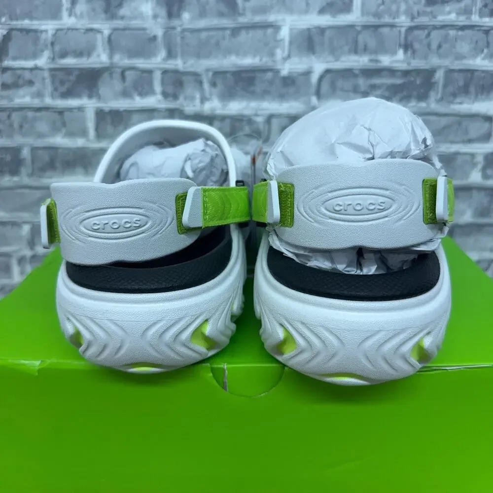 Crocs Echo II Moon Burst Clog White Green Orange Mens Size 9 / Womens 11 New